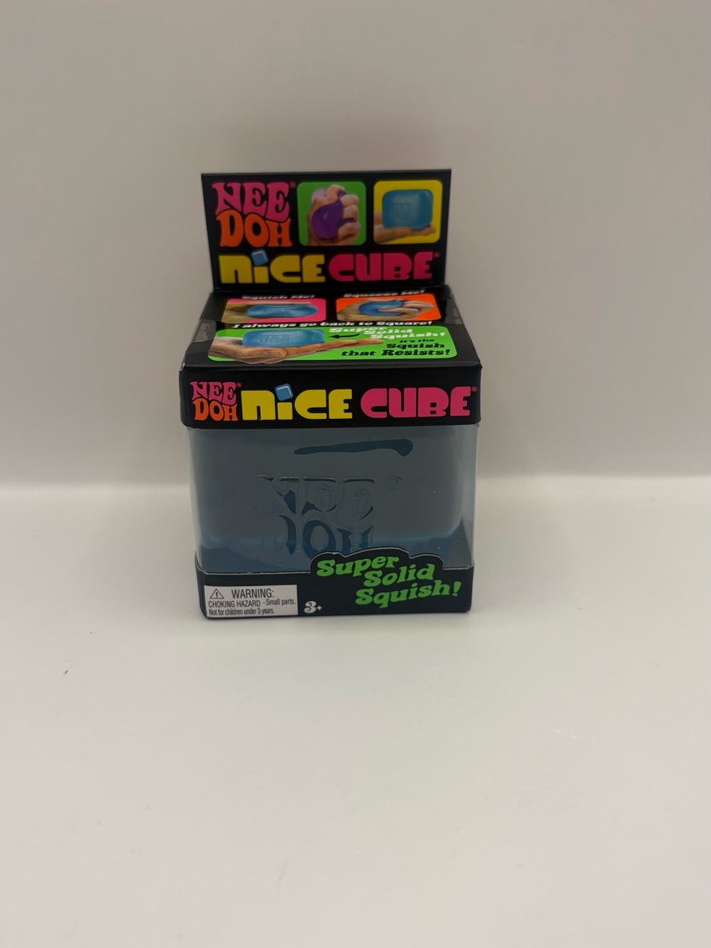 NeeDoh Blue Nice Cube Super Solid Squish - Toy